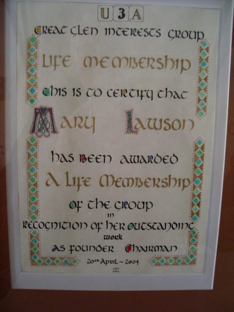 Mary Lawson Life Membership