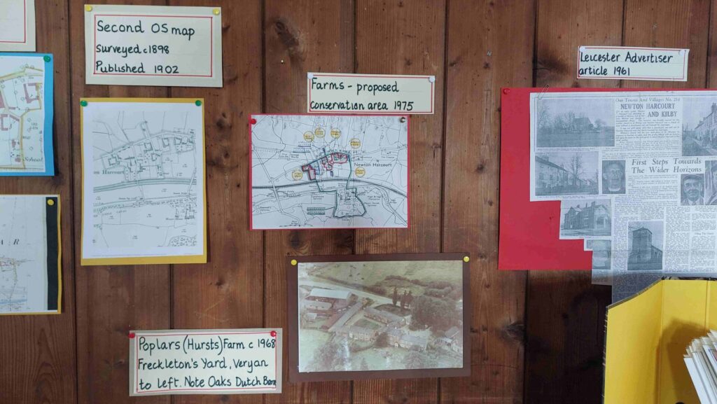 Reading Room Newton Harcourt part of the local history display put on for the group stroll